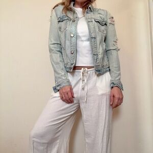 AE Slightly Distressed Jean Jacket